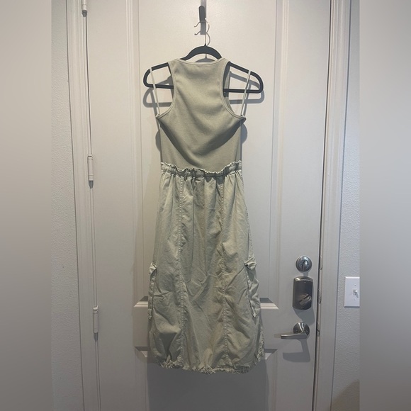 Daily Practice by Anthropologie Moss Tank Twofer Cargo Midi Dress M - Picture 3 of 8